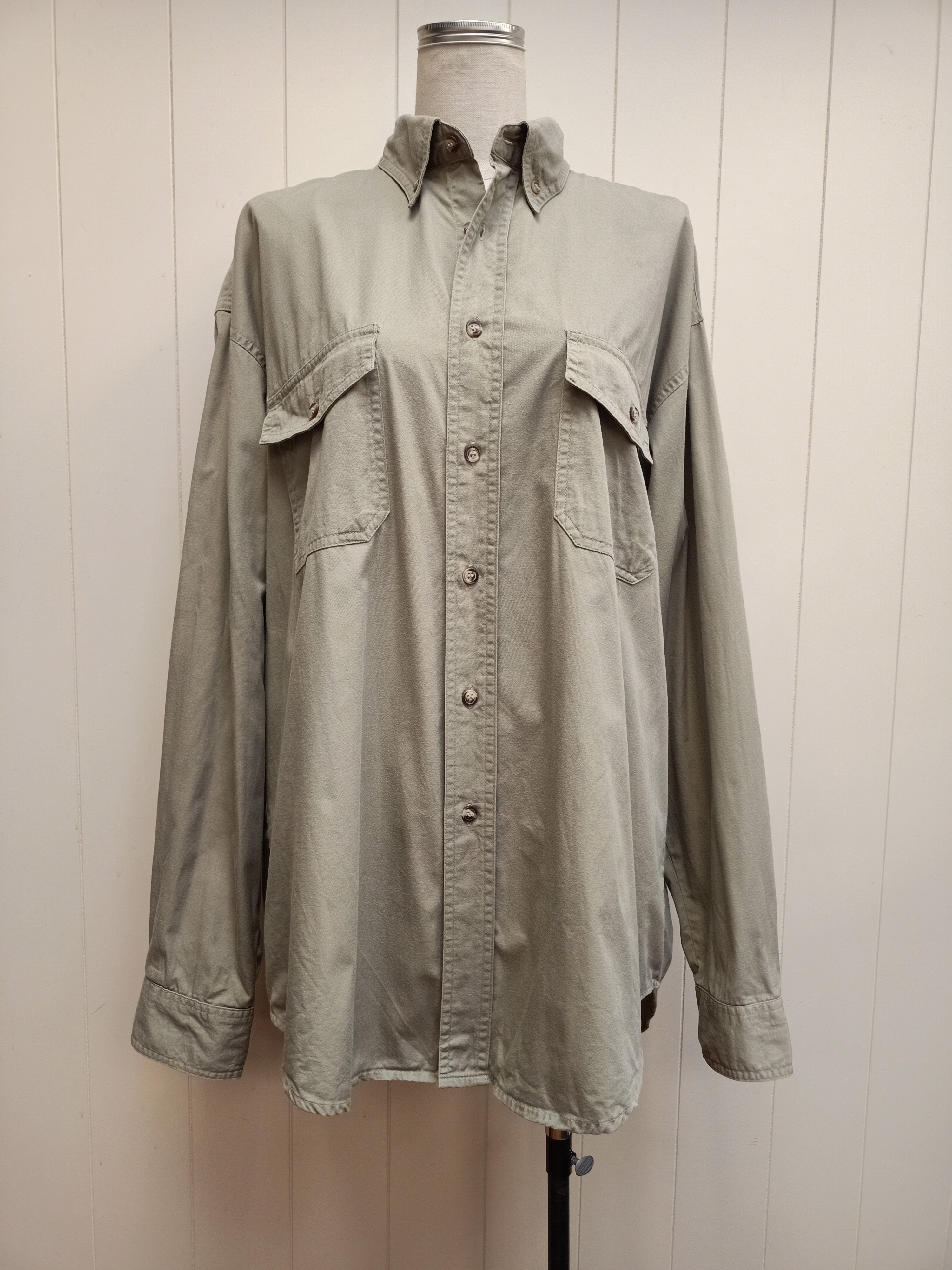 Live Wire Mens Khaki Green Shirt