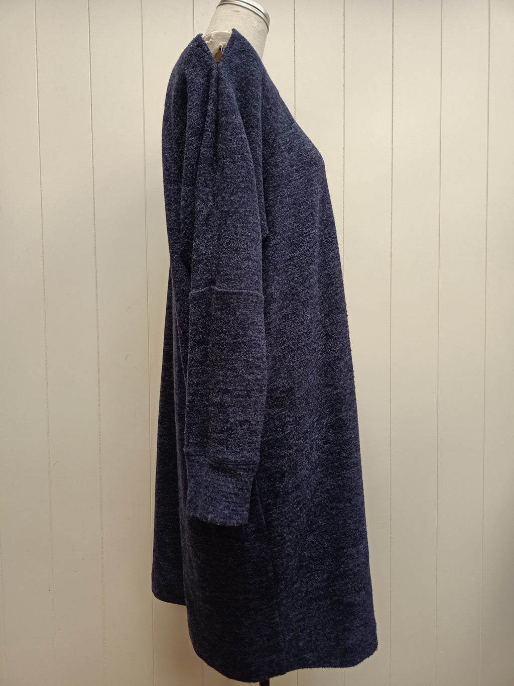 Ricochet Asymmetric Navy Dress