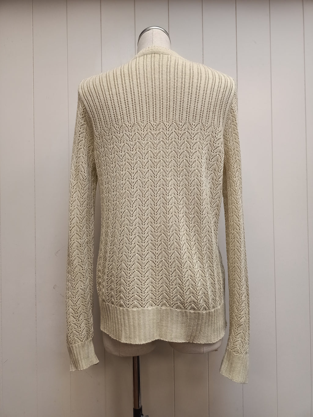 Vintage Cream Lace Knit Sweater