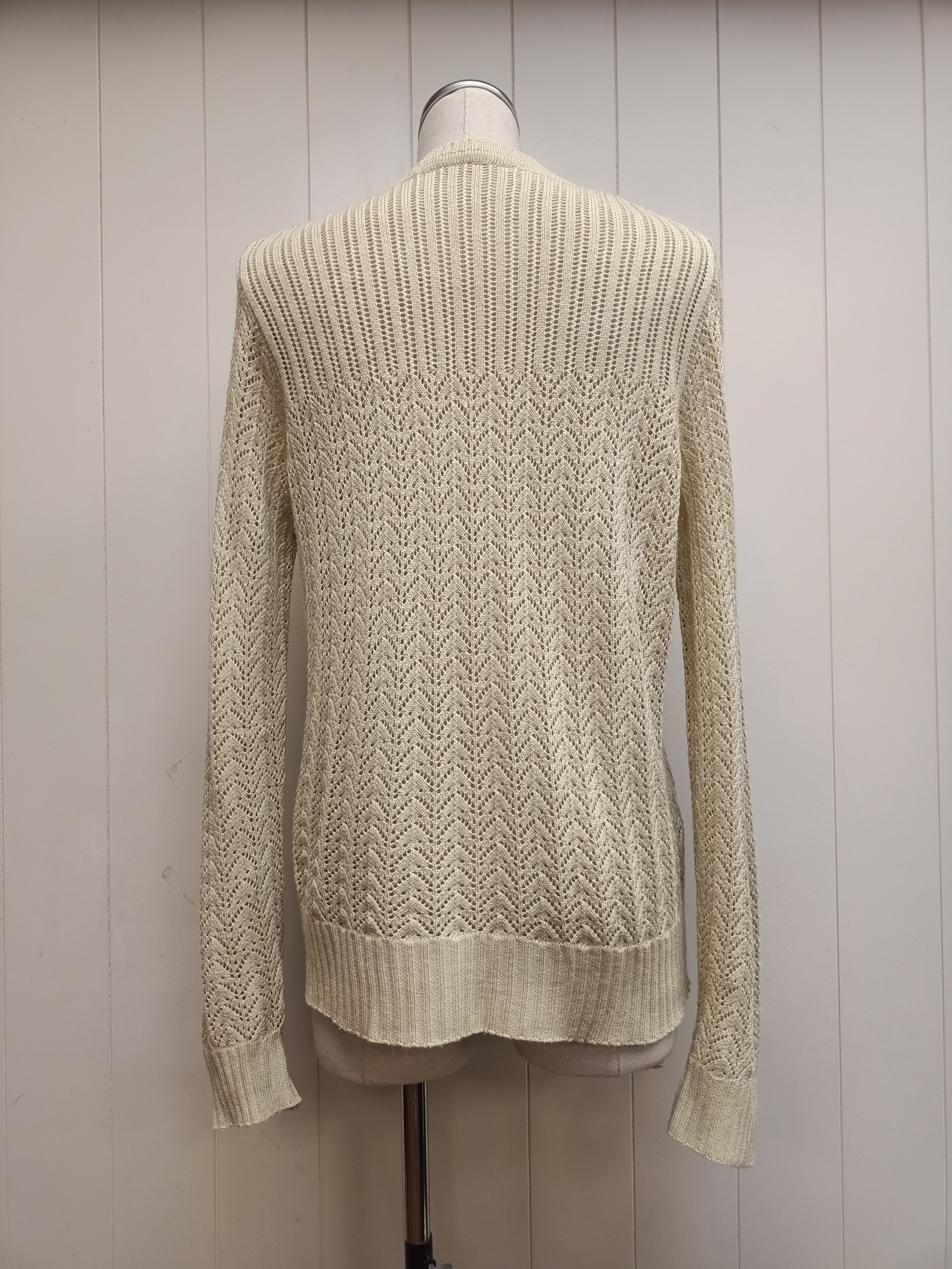 Vintage Cream Lace Knit Sweater