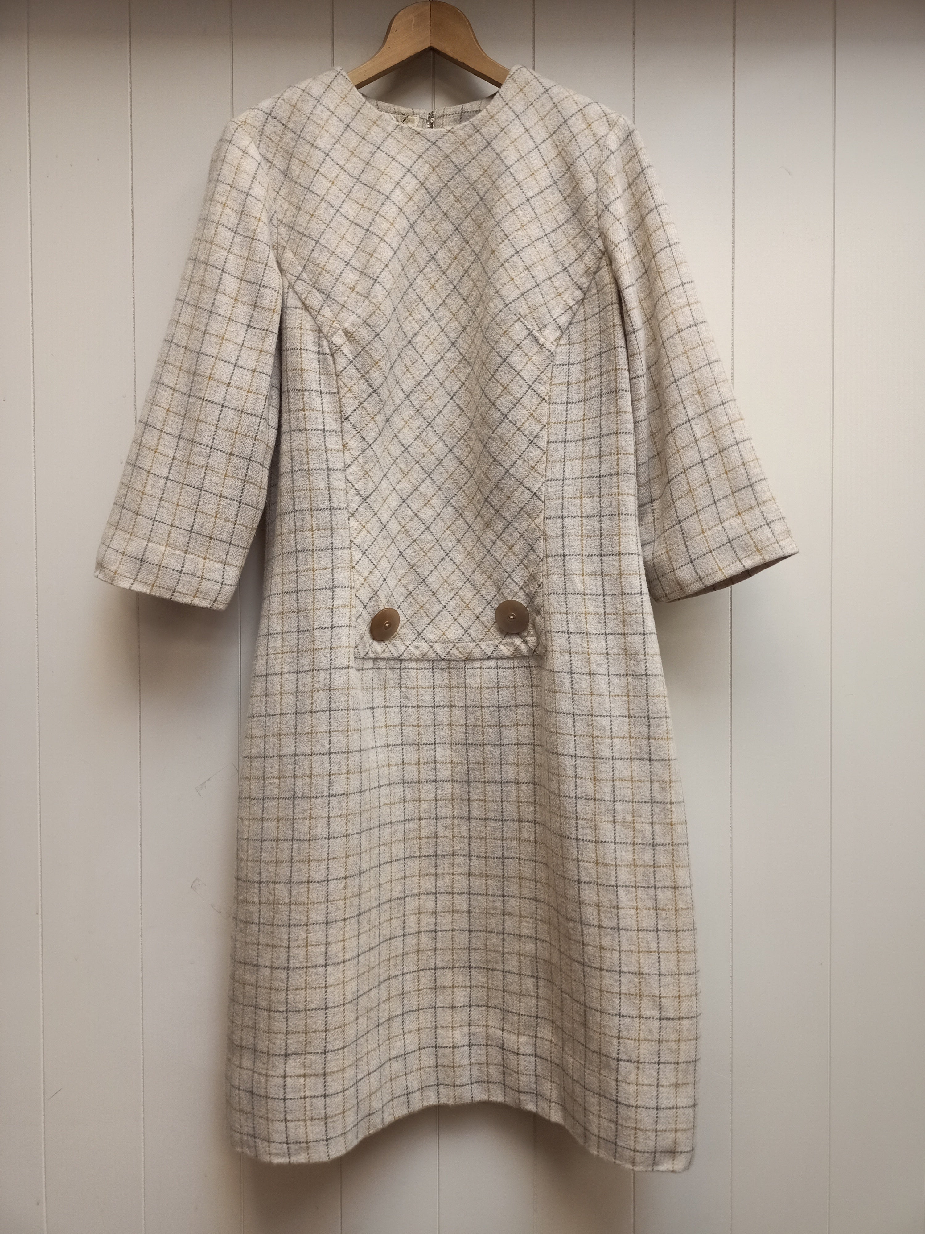 Vintage An Exton Garment Windowpane Dress