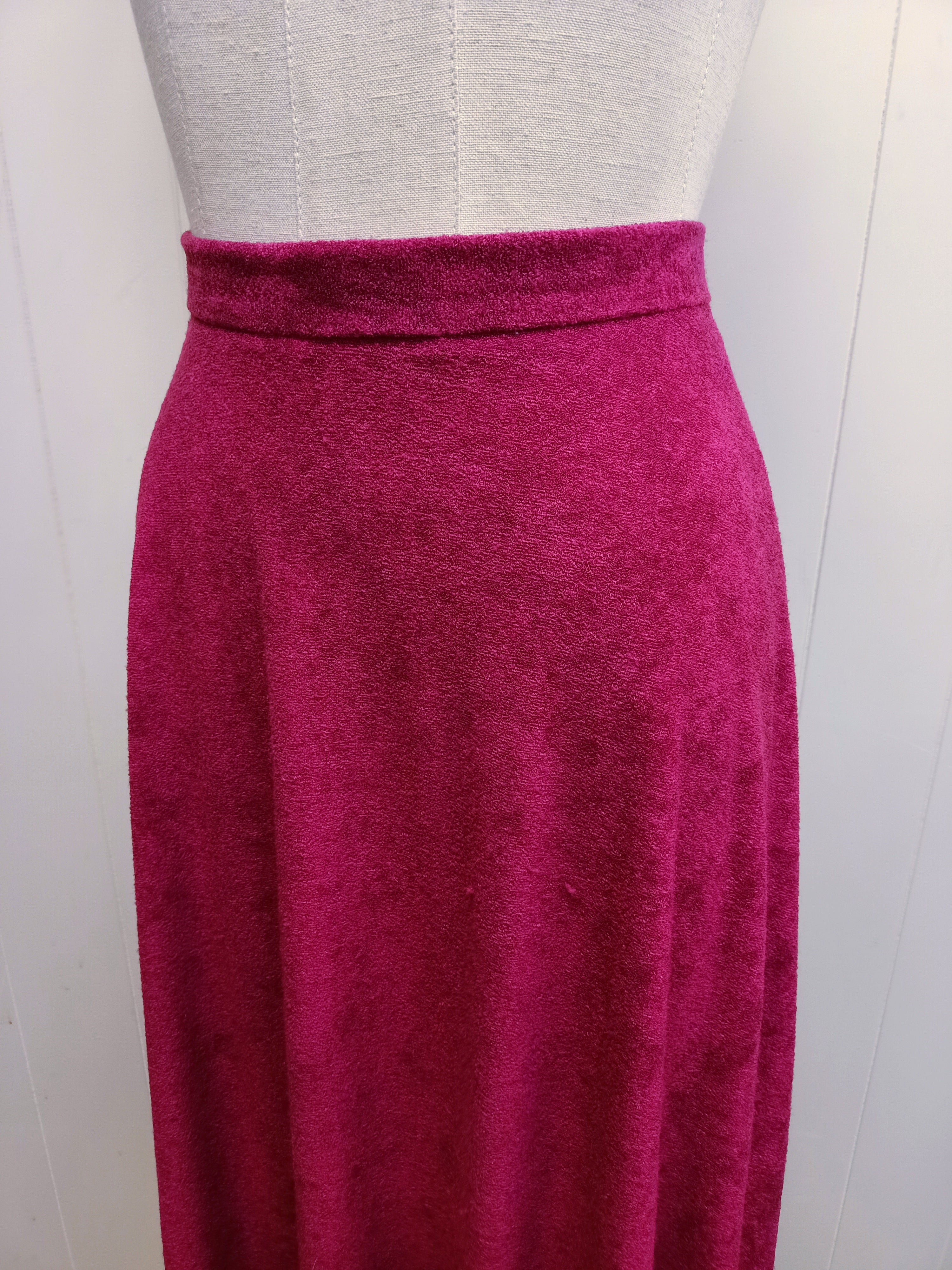 Vintage Fuchsia Boucle Skirt