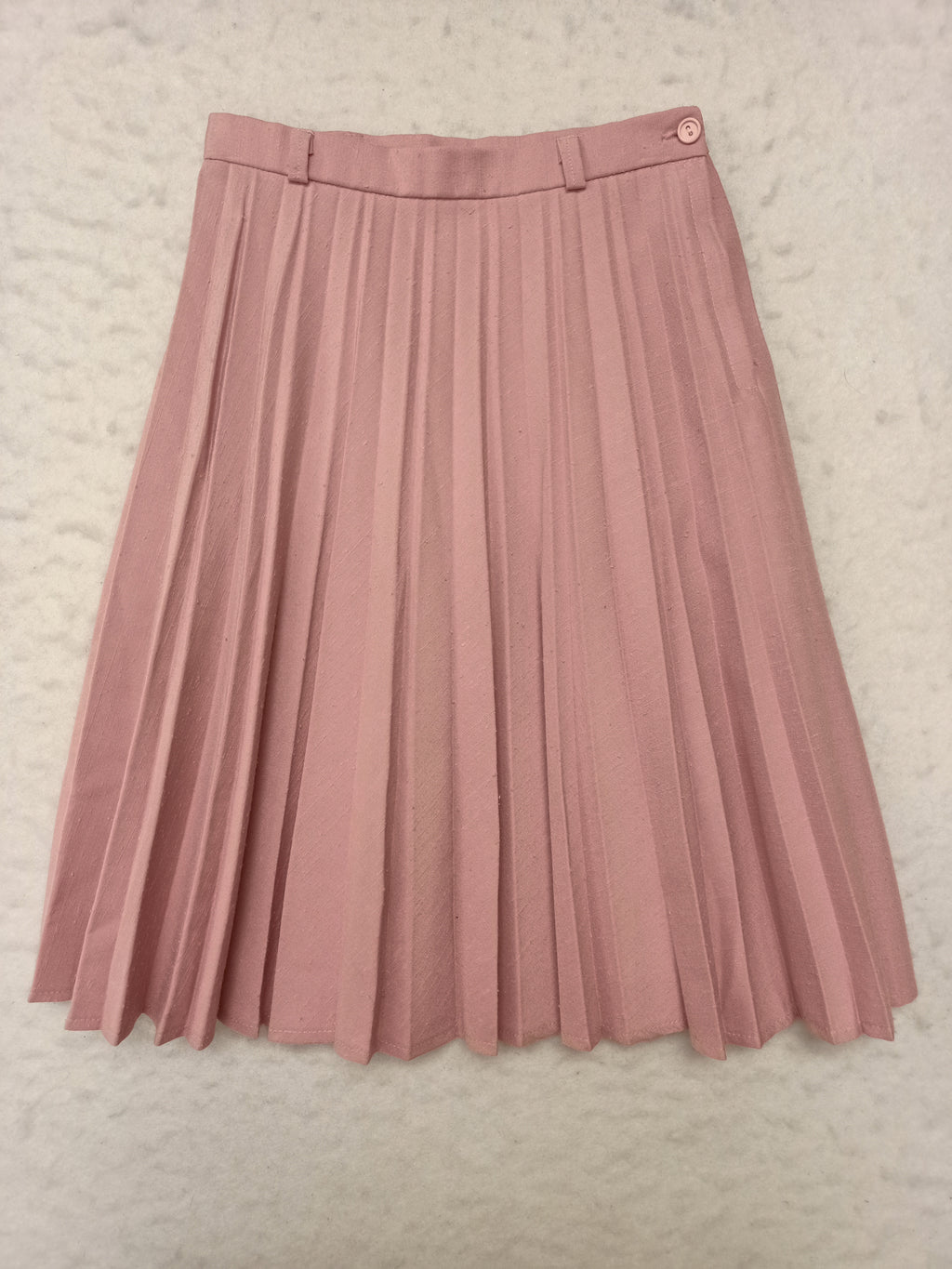 Vintage Pink Slub Pleat Skirt