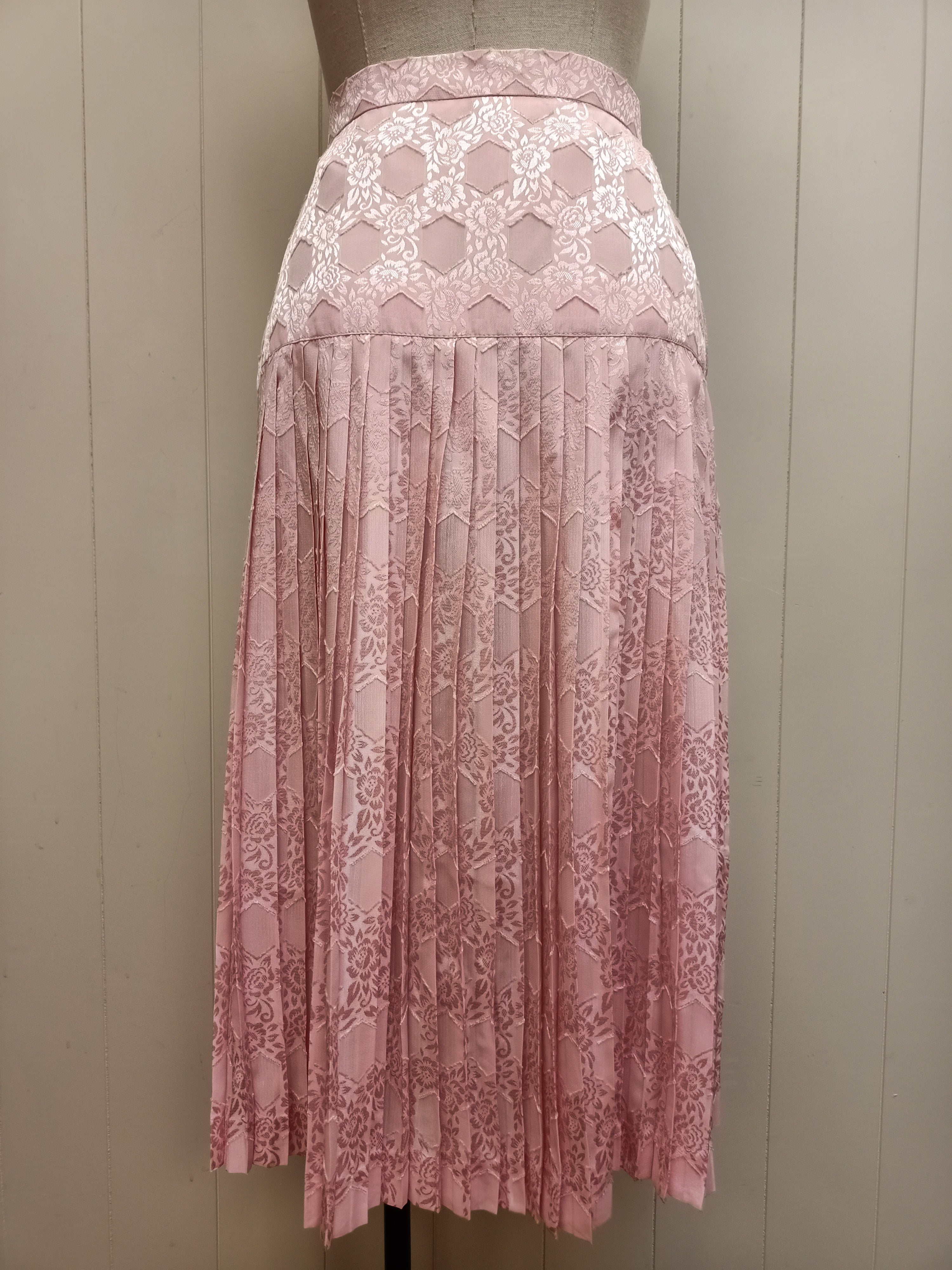 Vintage Pink Jacquard Satin Co-Ord Set