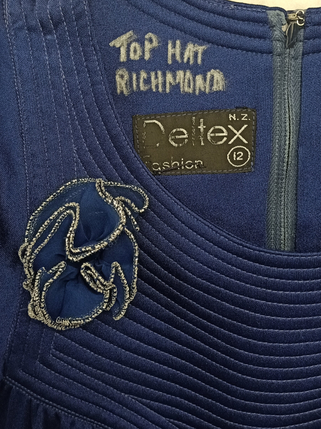 Vintage Deltex Fashion Navy Dress