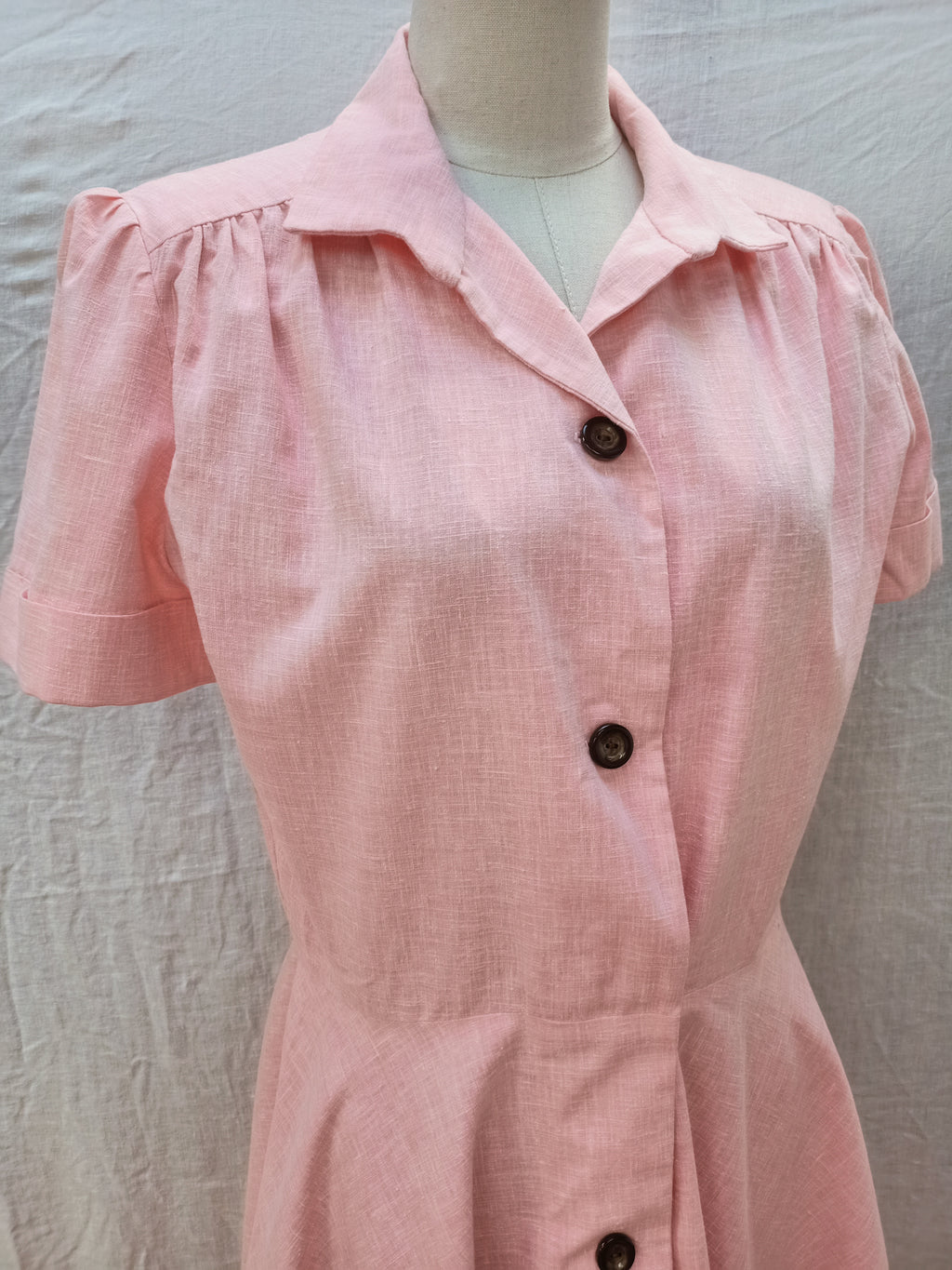 Vintage Pink Crosshatch Dress