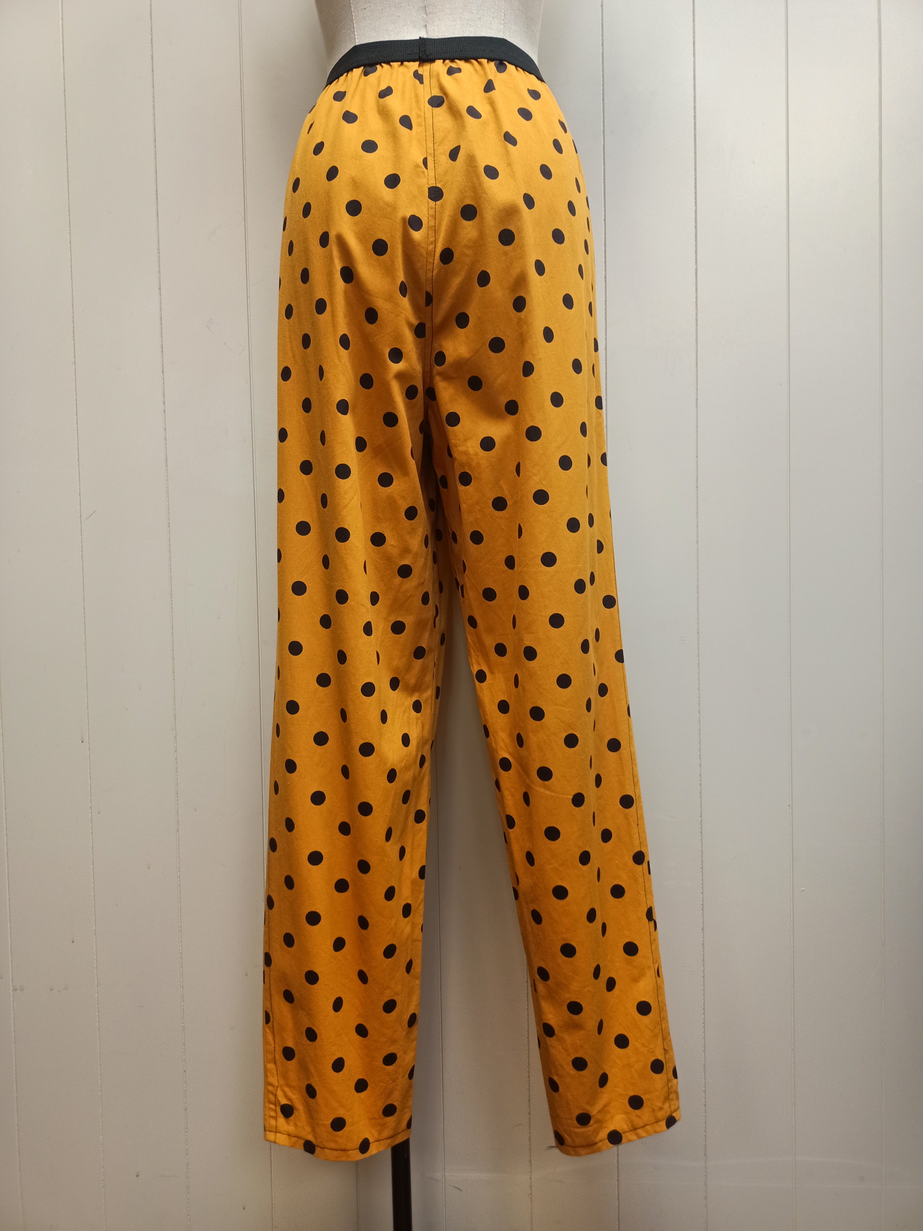 Vintage Mustard Polka Dot Pants