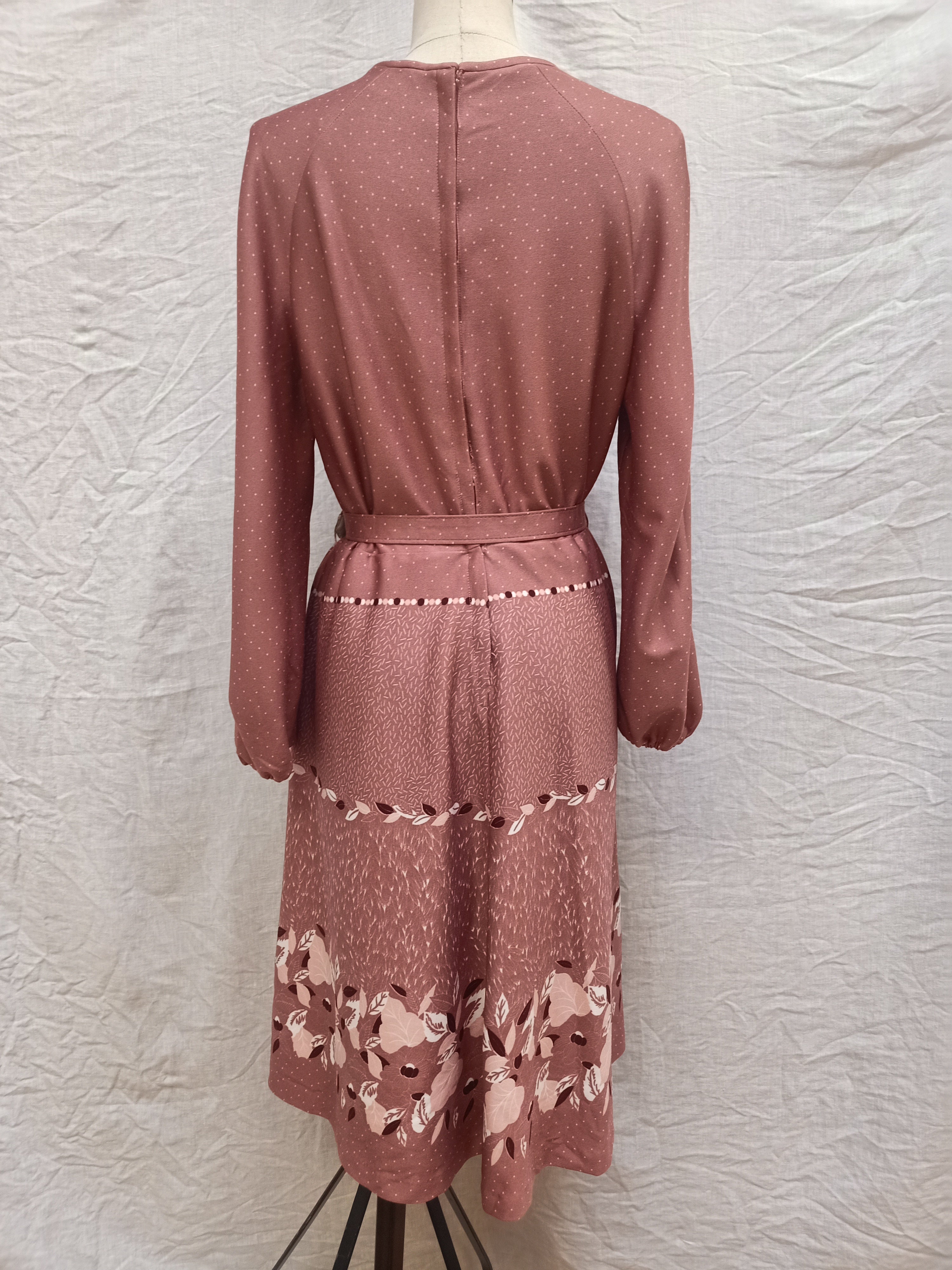 Vintage Border Print Dress