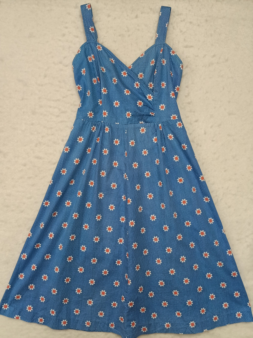 Vintage Polka Dot Daisy Dress