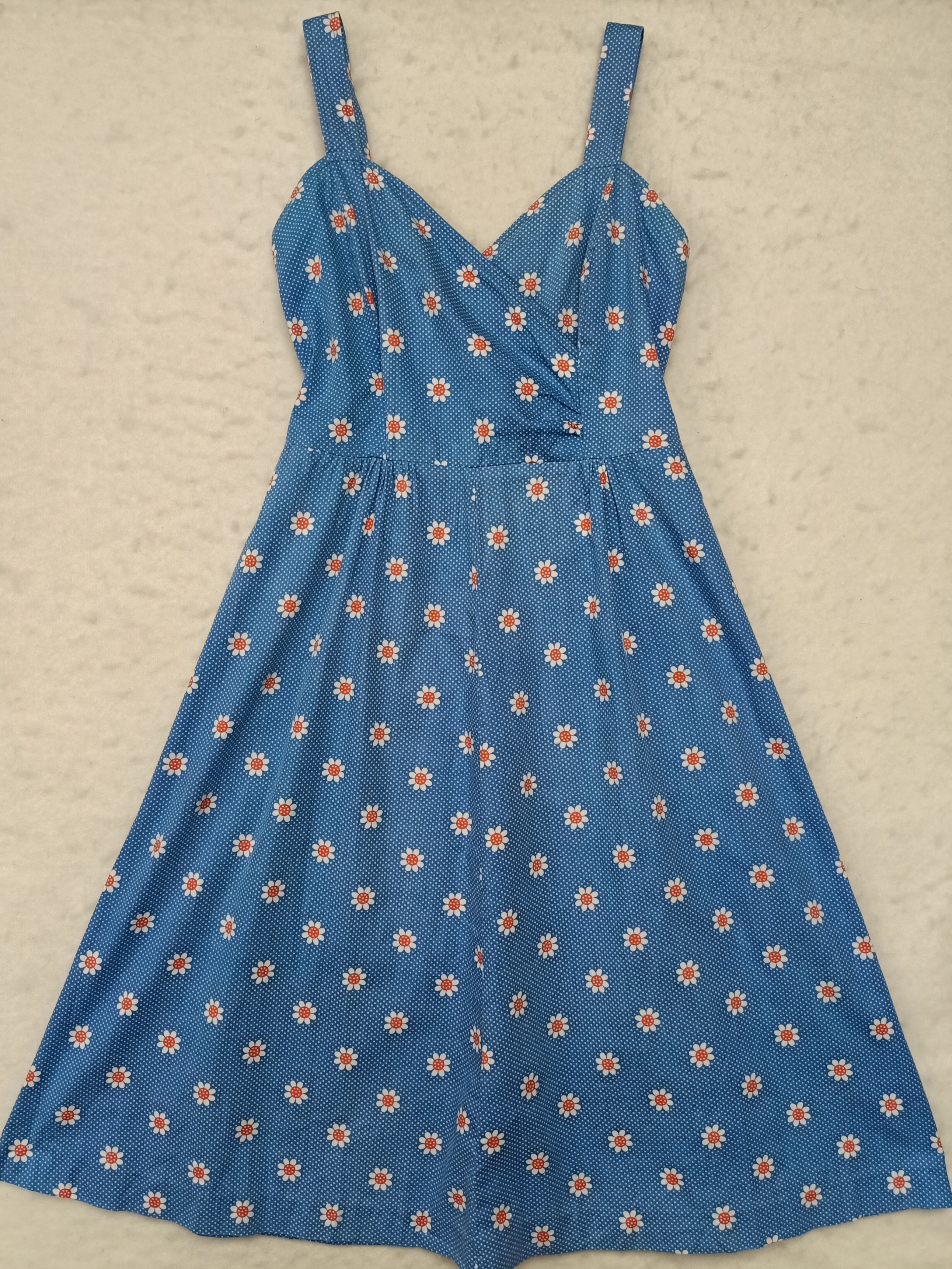 Vintage Polka Dot Daisy Dress