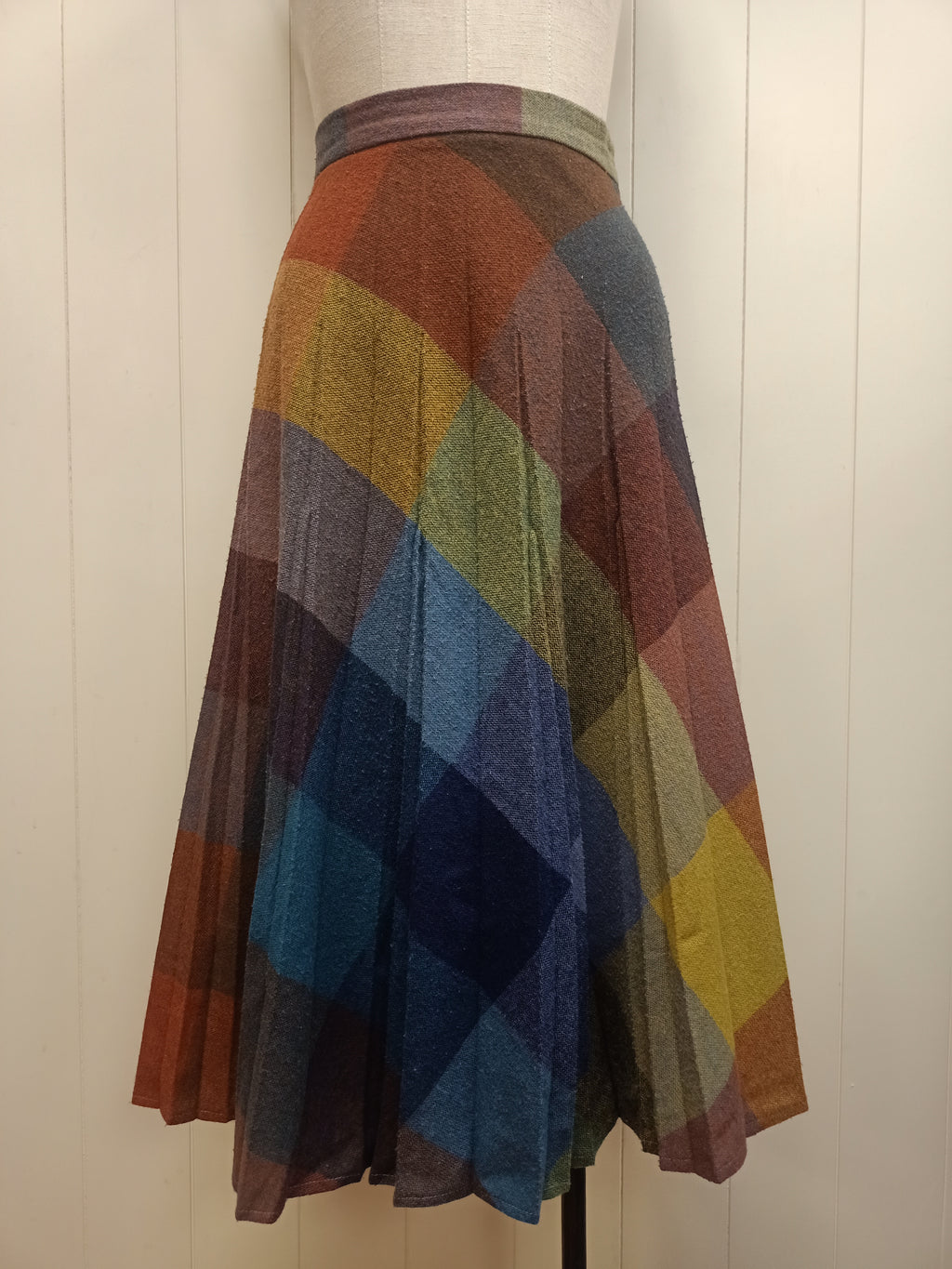 Vintage Multicoloured Plaid Skirt