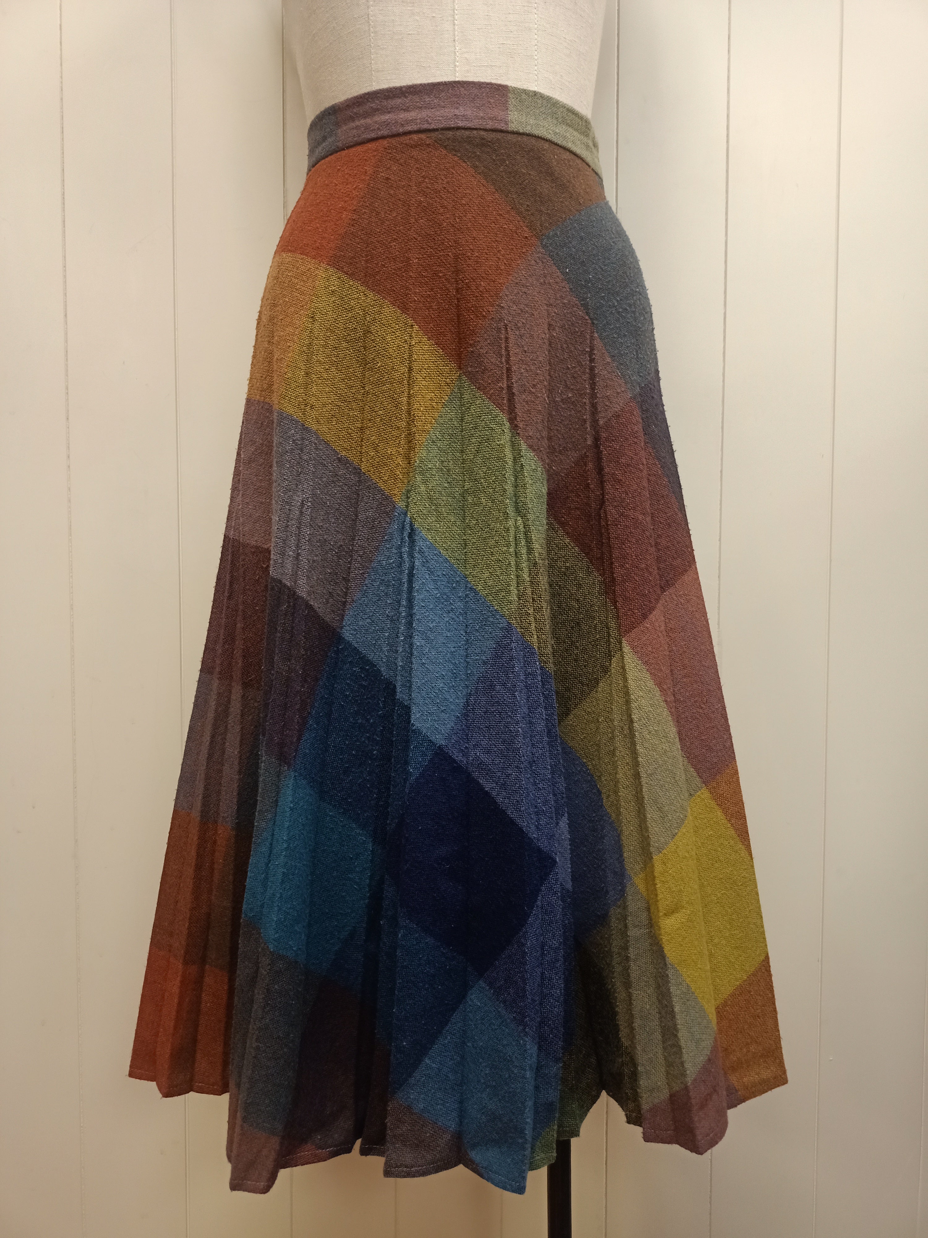 Vintage Multicoloured Plaid Skirt
