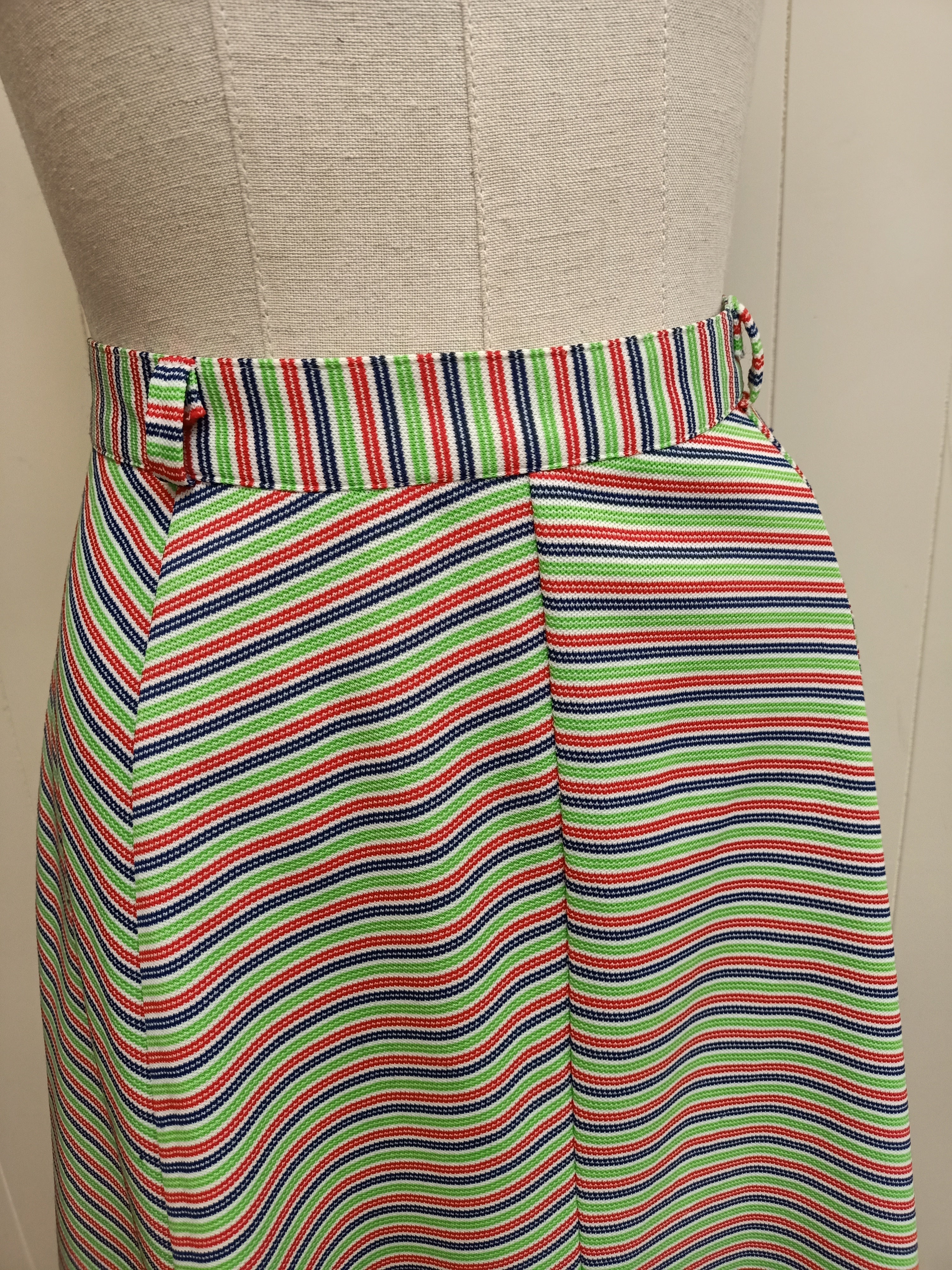 Vintage Striped Panel Skirt