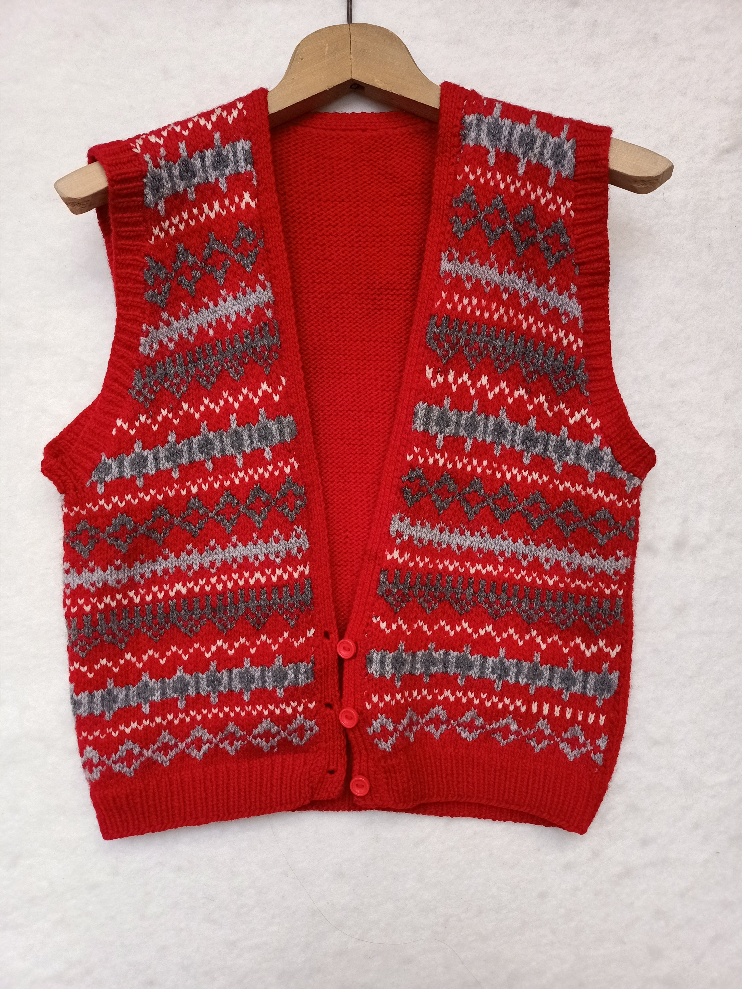 Vintage Nordic Knit Vest