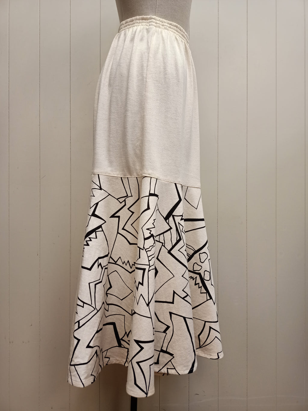 Vintage Abstract Flounce Skirt