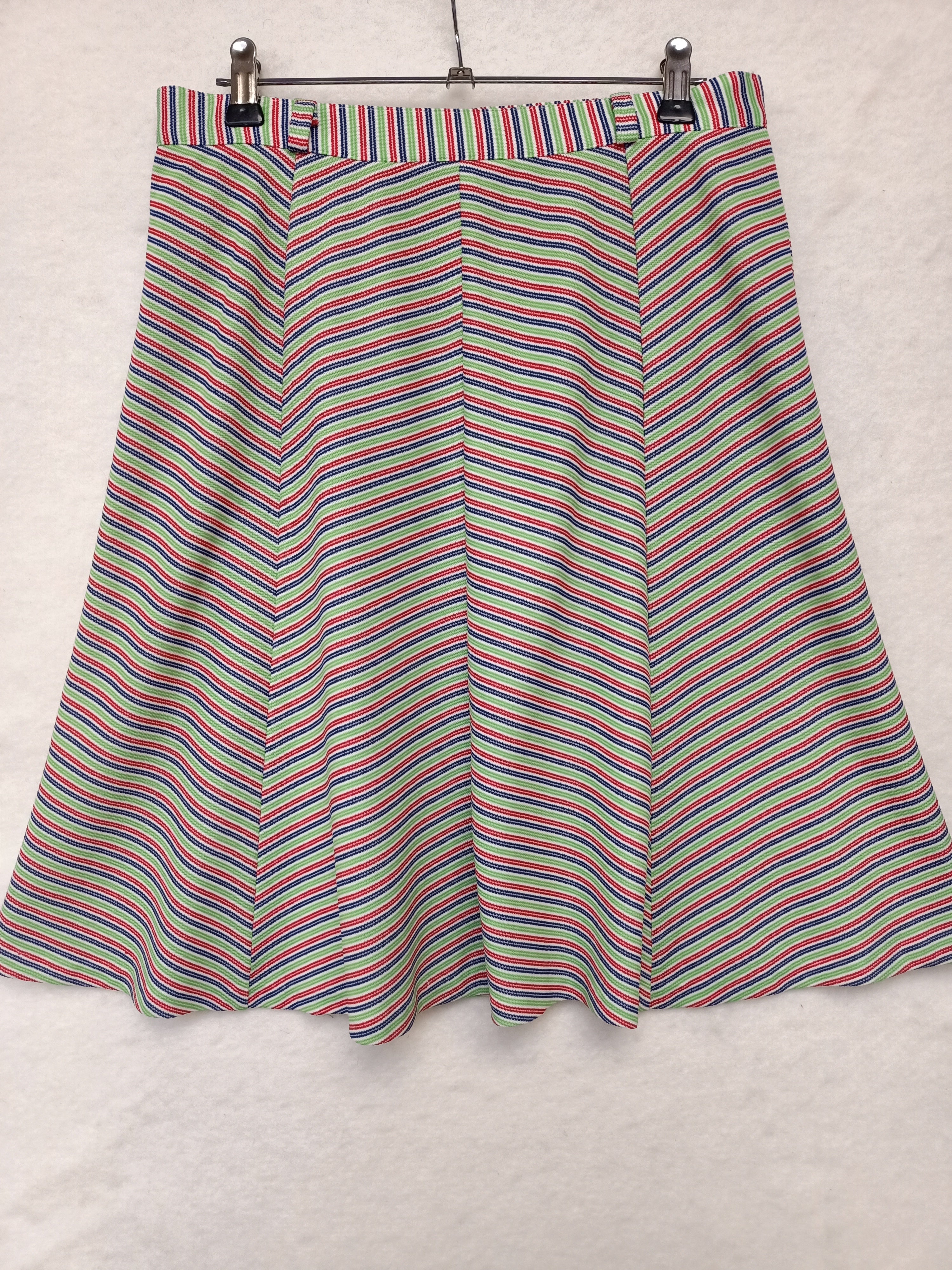 Vintage Striped Panel Skirt
