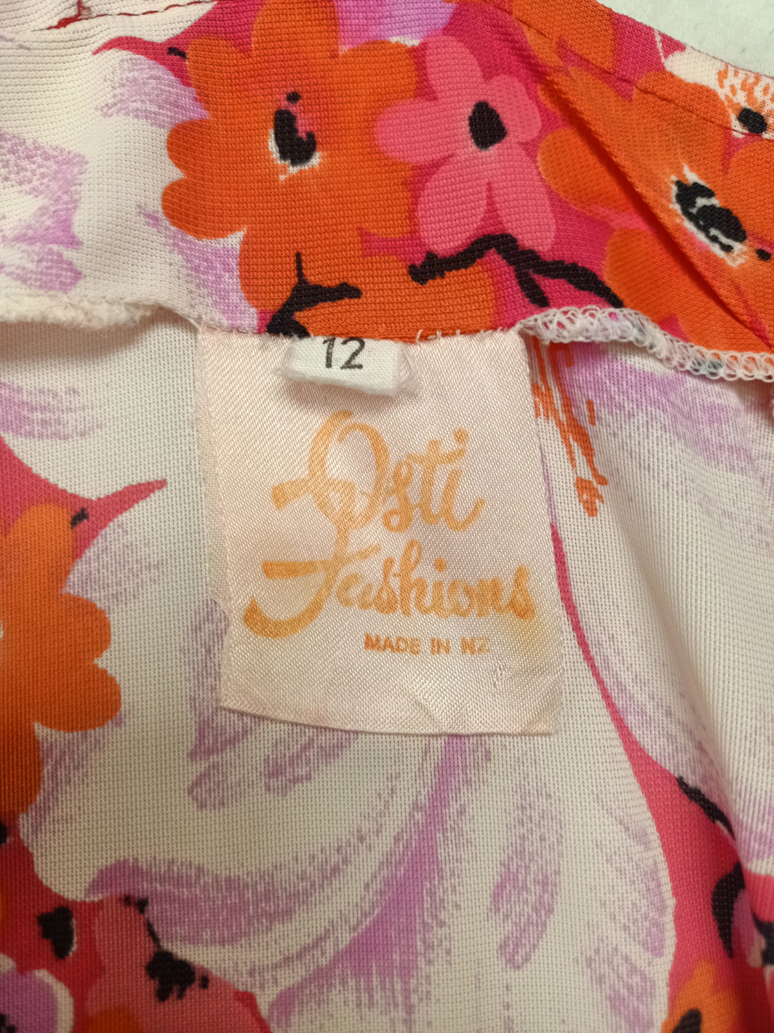 Vintage Osti Fashions Floral Palm Dress