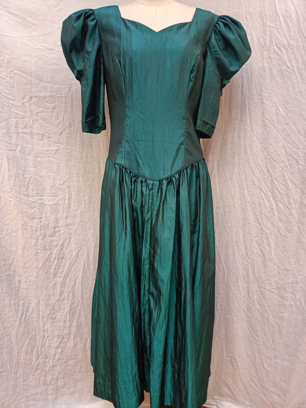 Vintage Satin Puff Dress