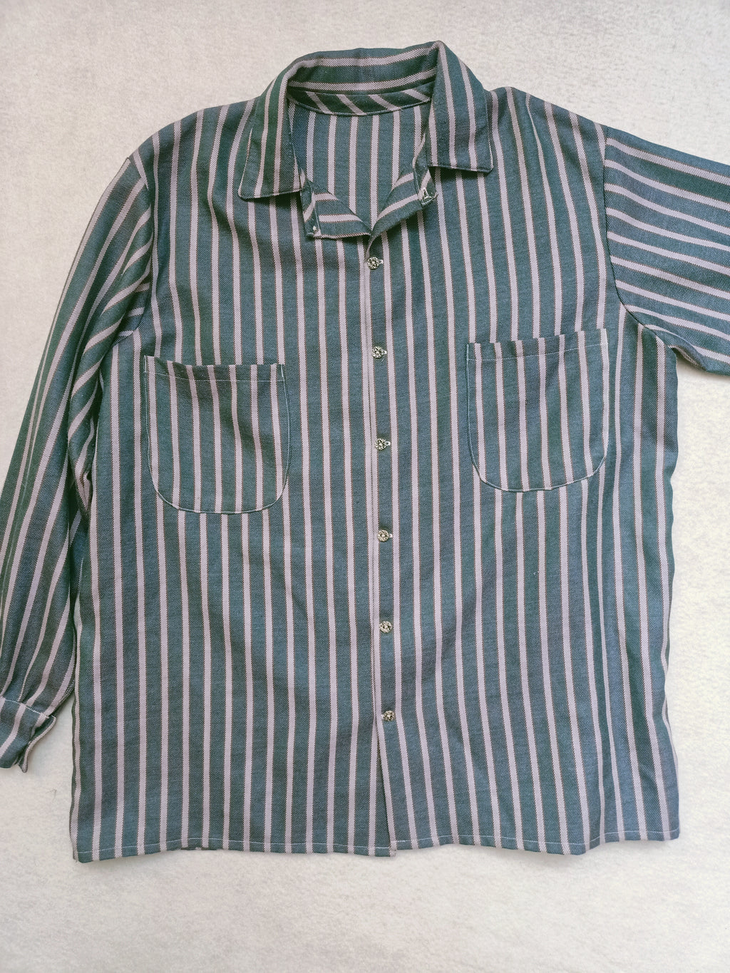 Retro Striped Button Up Shirt