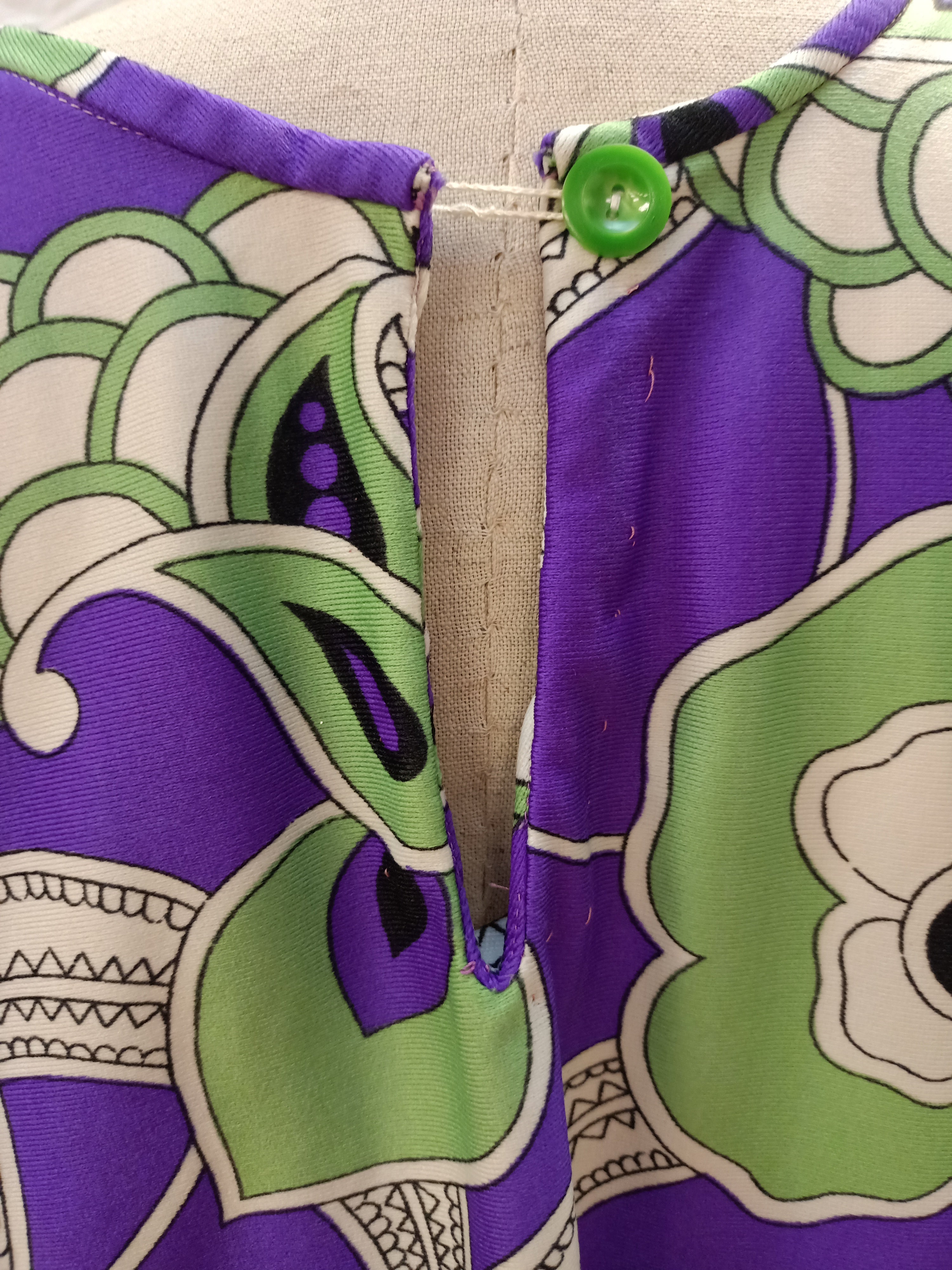 Vintage Green & Purple Dress