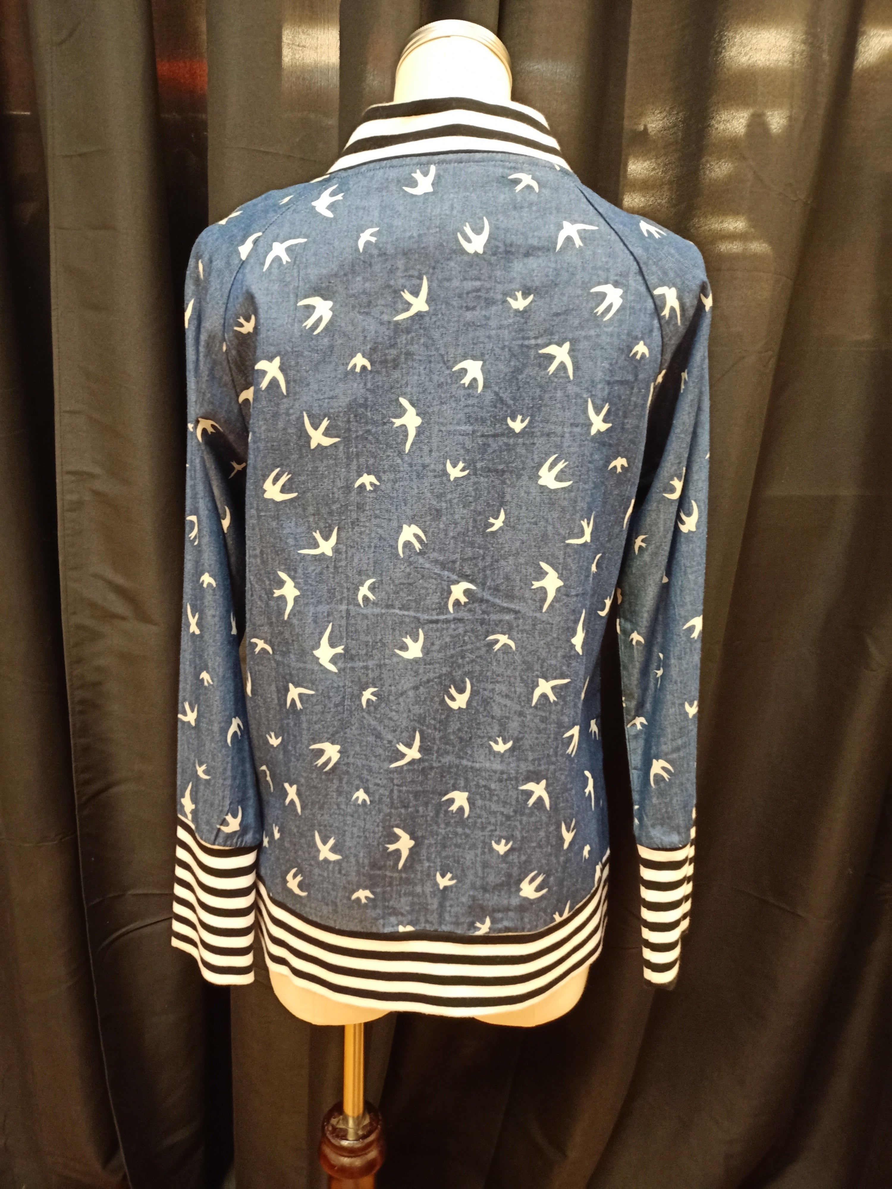 Lightweight Denim Bomber Jacket