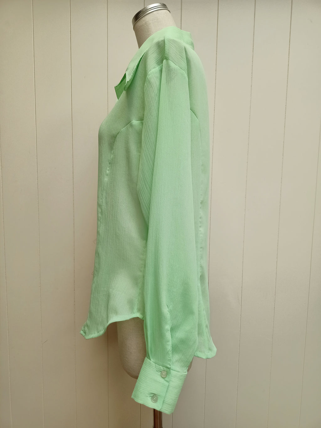 Vintage Crinkle Chiffon Shirt