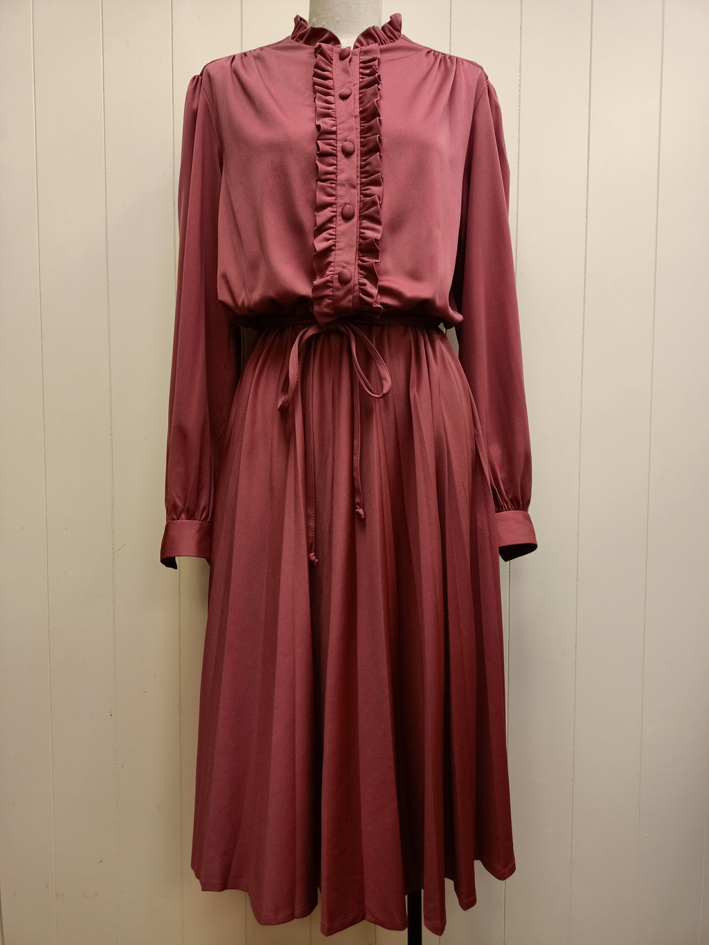 Vintage Vivian Styles Light Maroon Dress