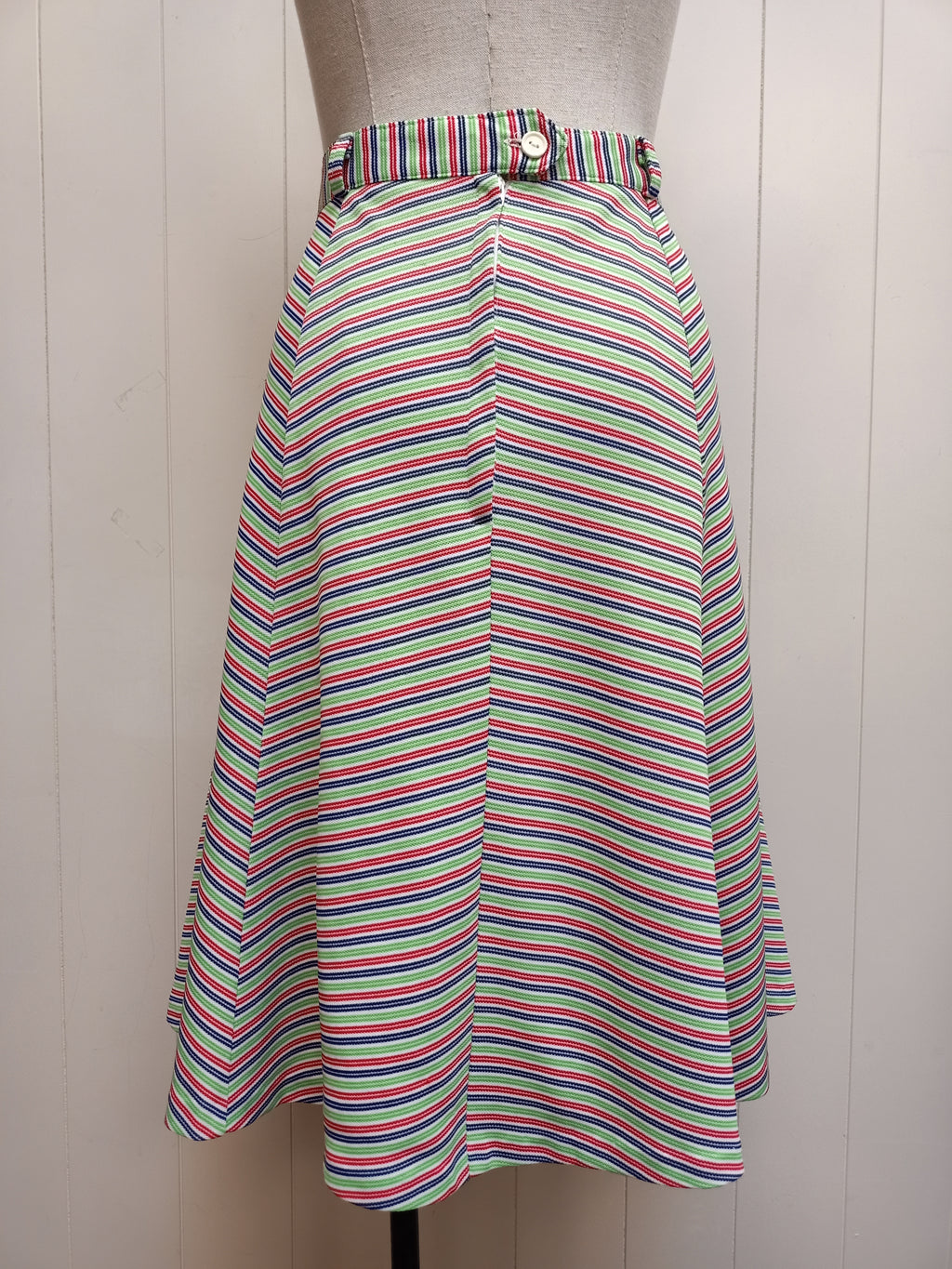 Vintage Striped Panel Skirt