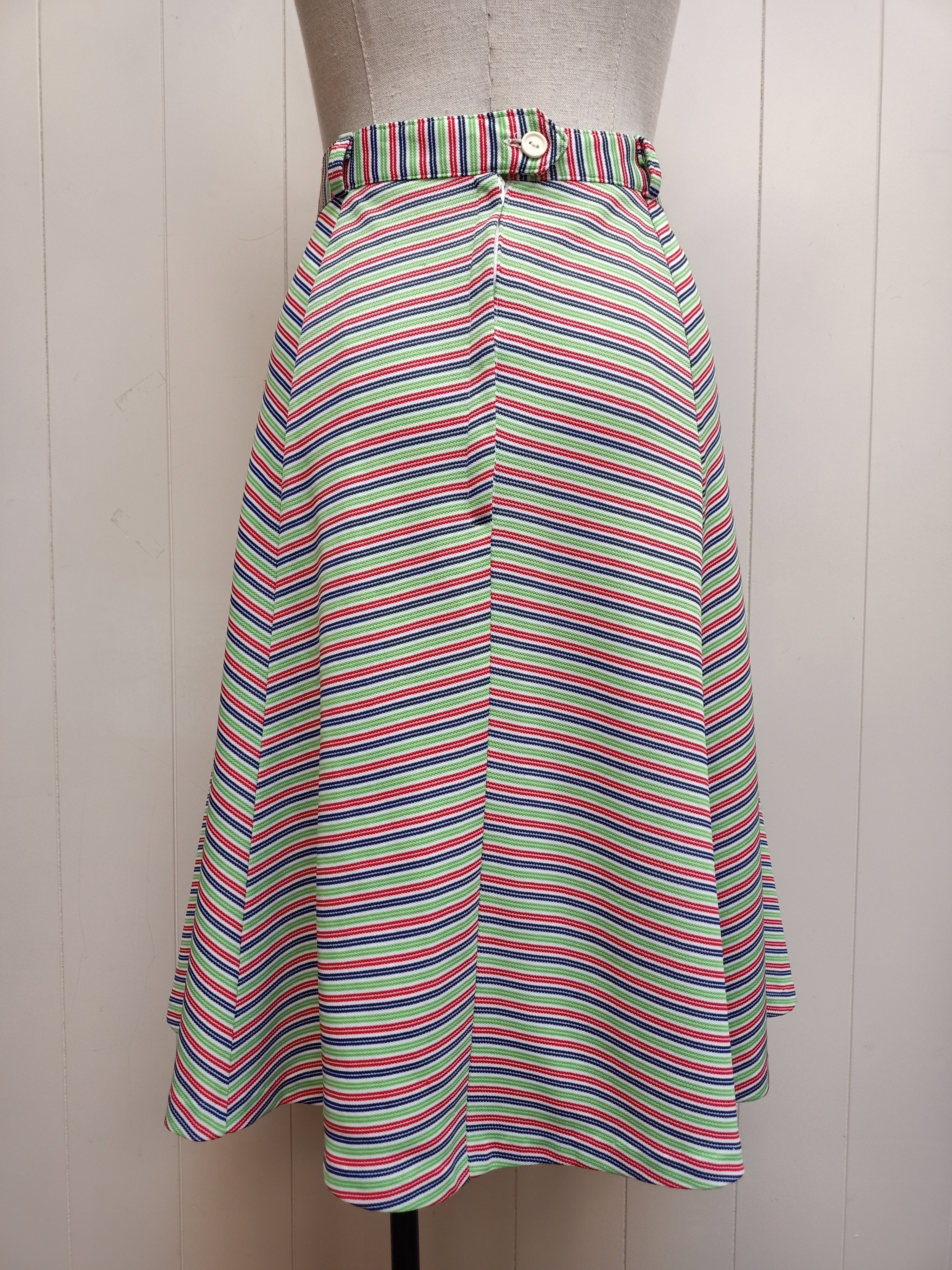 Vintage Striped Panel Skirt