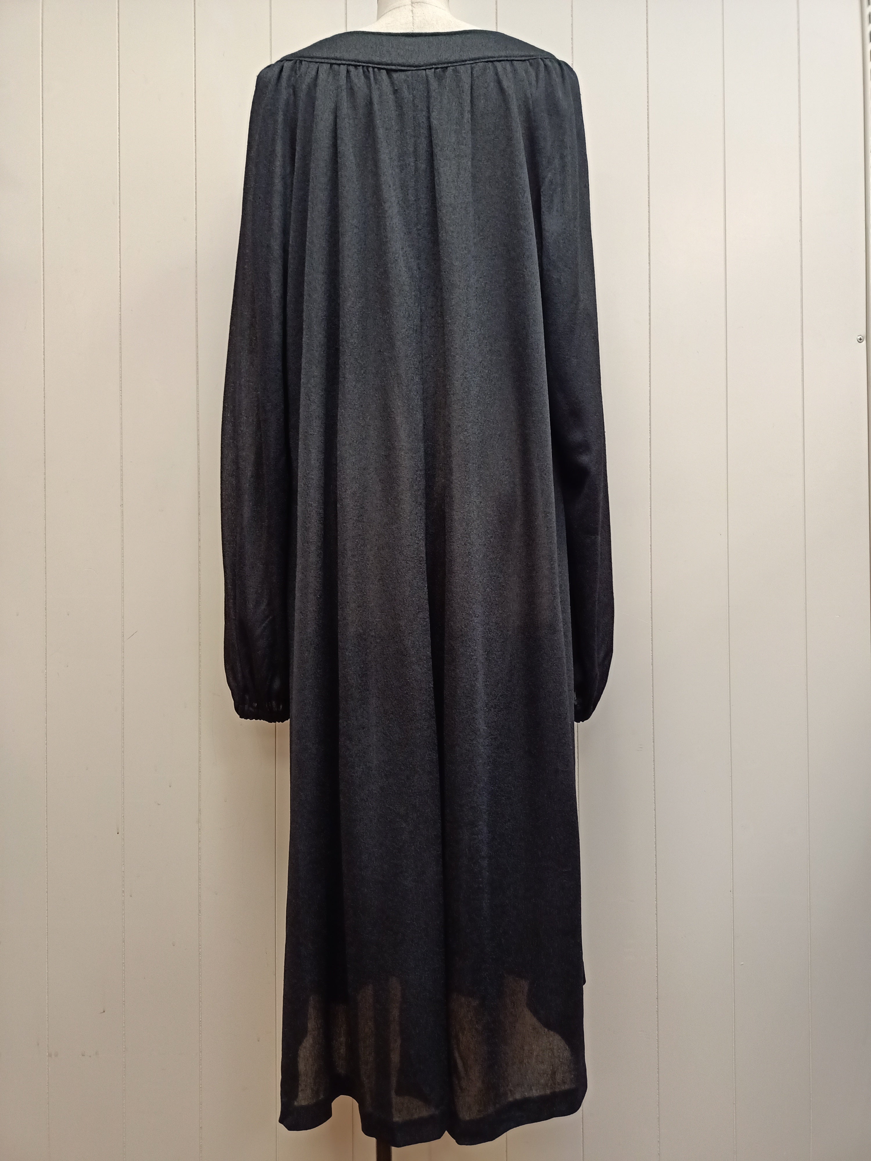 Vintage Black Peasant Dress