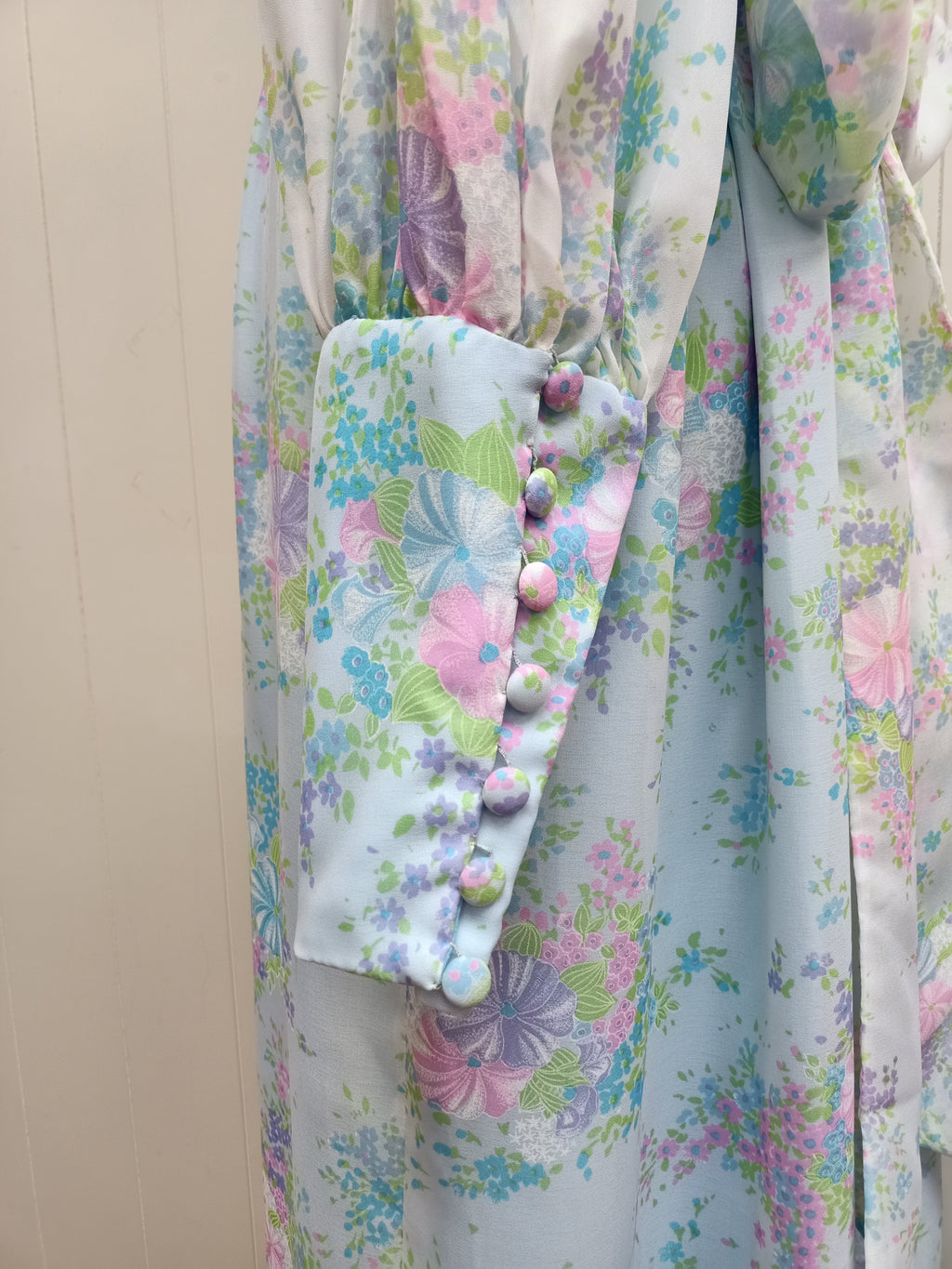 Vintage Pastel Ruffle Dress