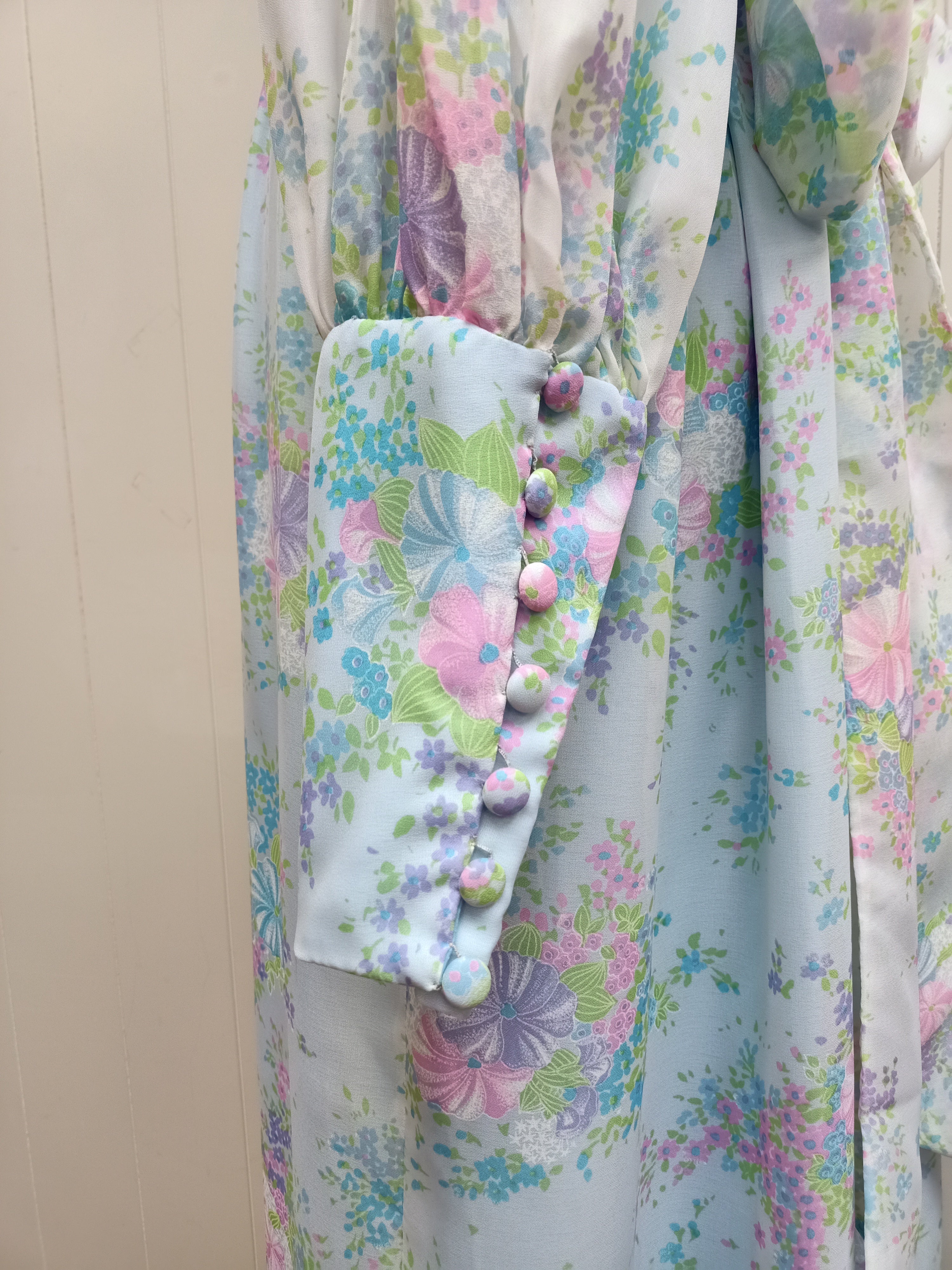 Vintage Pastel Ruffle Dress