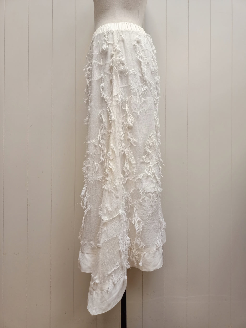 Frayed Cotton Skirt