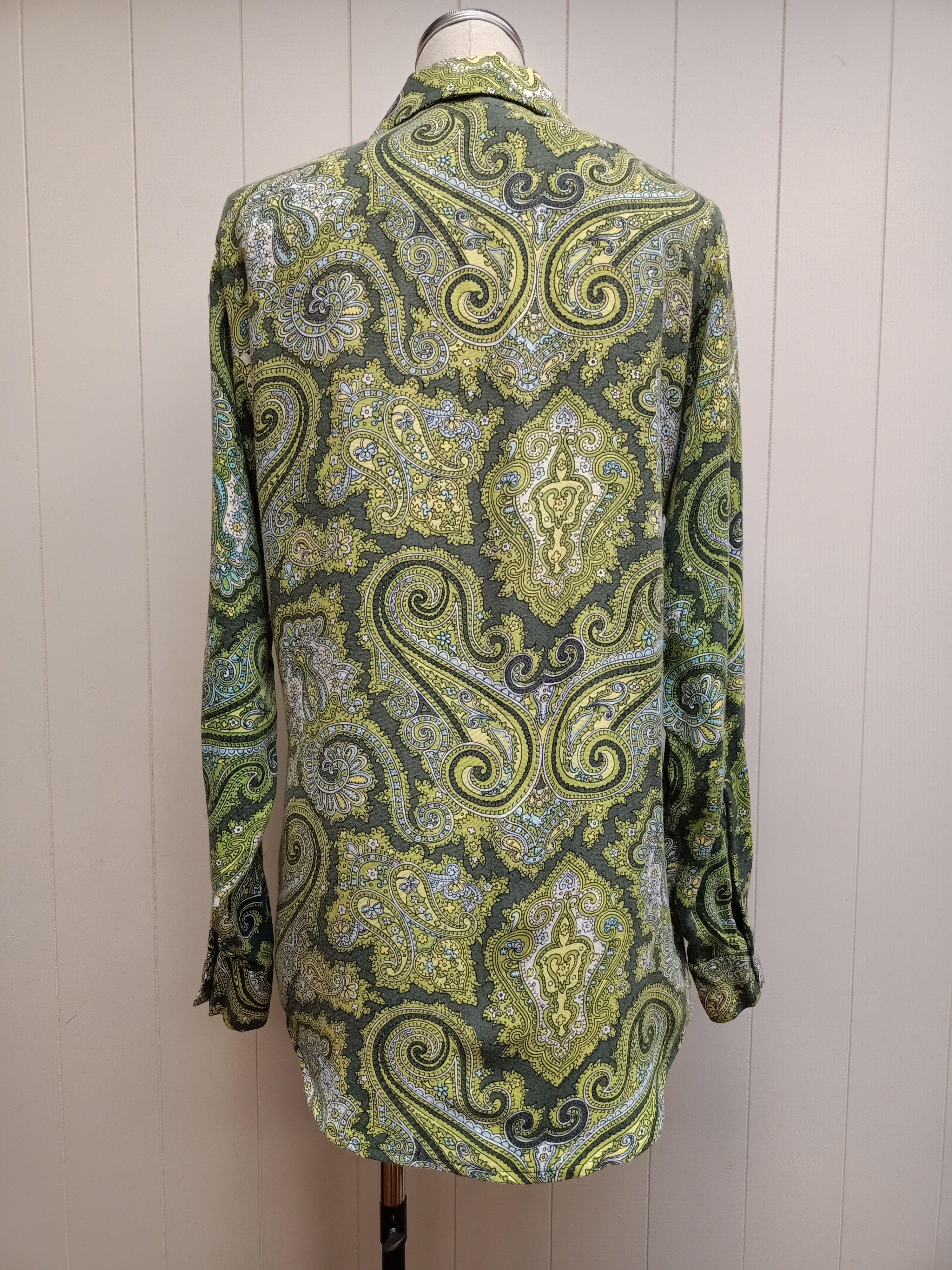 Vintage Paisley Green Shirt