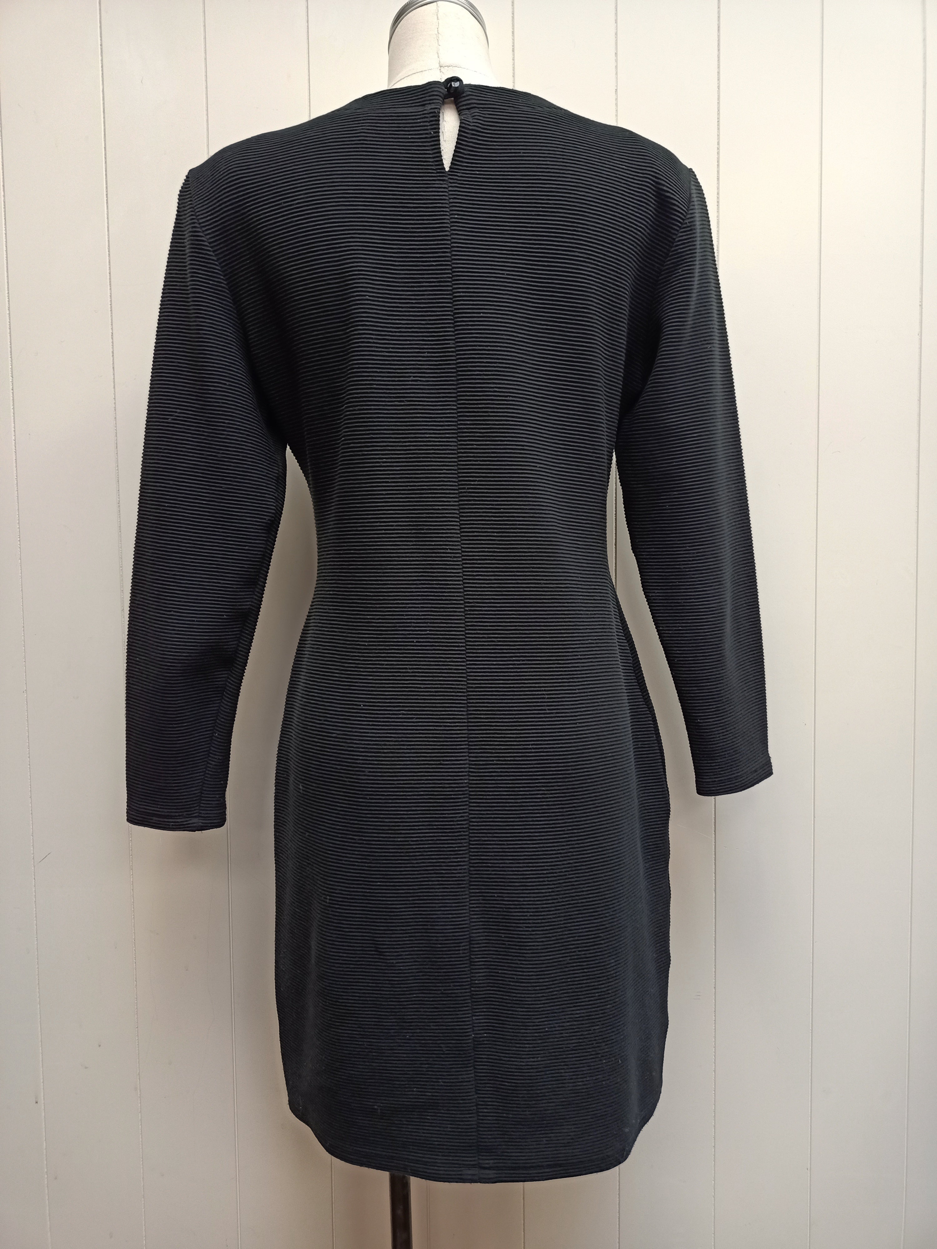 Vintage Rampage Black Striped Texture Dress